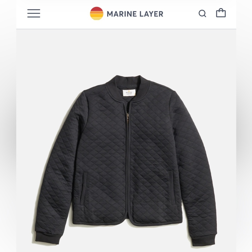Marine Layer Quilted Bomber Jacket